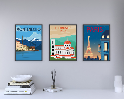 Unikalūs plakatai ir printas rėmeliuose